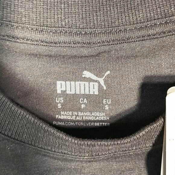 Puma Her Logo Crew Neck Short Sleeve T-Shirt black Small - Picture 5 of 6